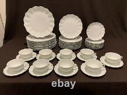 Giraud Limoges Corail White 45 Piece 9 Place Settings Dinner Salad Bread Plate
