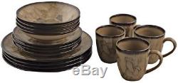 Gorgeous 16 Piece Dining Set Country Kitchen Style Floral Glazed Dinner Plates