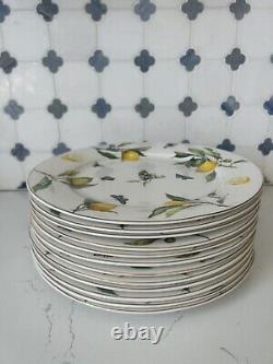 Grace teaware Lemons, Bees And Butterflies 12 Piece Set Dinner plates