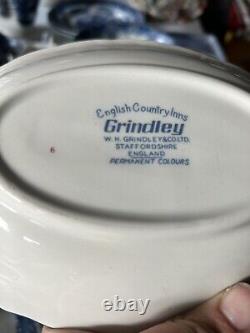 Grindley Set Tea Cups Salad Plates Dinner Plates Mugs Bowls Trays Tea kettle