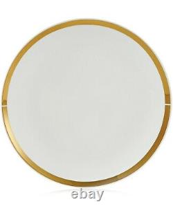 HOTEL COLLECTION Charger Plate Gold Collection White Gold-Tone Band Set of 6