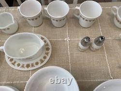 HUGE Set (112 Pieces) of Vintage Corelle Ware Butterfly Gold PRIVATE COLLECTION