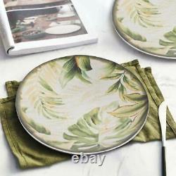 Handmade Tropical Trip Dinner Plate Set of 4 Decal Print Rare