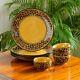 Handpainted Ceramic Plates Dinner Set Dinner Plate With Katoris'floral'(8 Pcs)