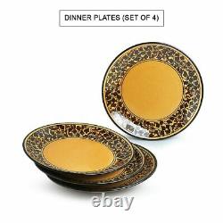Handpainted Ceramic Plates Dinner Set Dinner Plate with Katoris'Floral'(8 pcs)