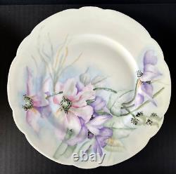 Haviland Limoges (6) Dinner Plates 9.5 Assorted Florals Flowers Lot 2