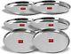 Heavy Gauge Dinner Plates With Mirror Finish 27.5cm Dia Set Of 6 Pieces