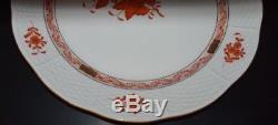 Herend Chinese Bouquet Rust 10 Dinner Plates Set of 4