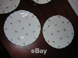 Herend Hungary Lindsay set of 8 dinner plates UNUSED New