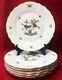 Herend Porcelain Set Of 6 Rothschild Bird 10.25 Dinner Plate #1524 Butterflies