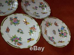 Herend Queen Victoria Dinner Plate set of 5. #1525VBO