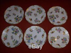 Herend Queen Victoria dinner plate set of 6. #524VBO