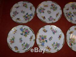 Herend Queen Victoria dinner plate set of 6. #524VBO