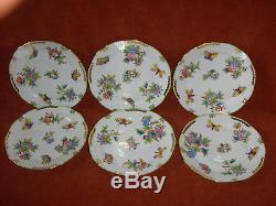 Herend Queen Victoria dinner plate set of 6. #524VBO, 10