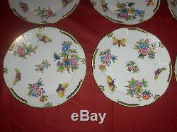 Herend Queen Victoria dinner plate set of 6. #524VBO. 10