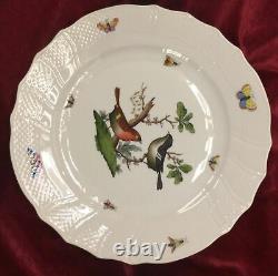 Herend Rothschild Bird Dinner Plates Set of 8