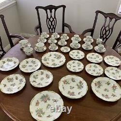 Herend queen Victoria dinner Tea Cup Plate set 45 piece Original Vintage Estate