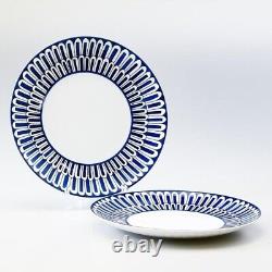 Hermes Bleus d'Ailleurs Set of 2 Dessert Plate 22 cm blue porcelain dinner 8.75