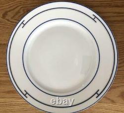 Hermes Dinner Plate Rythme Blue Dish Tableware 2 set Ornament Porcelain Mint 11