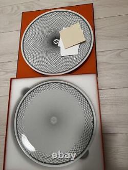 Hermes H Deco Dinner Plate 27 cm porcelain Set of 2 tableware 10.8