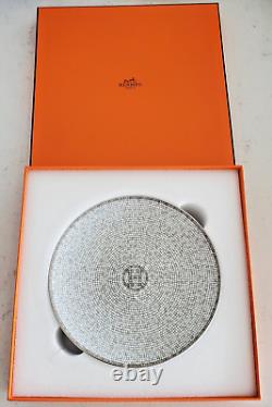 Hermes Mosaique au 24 Bread Plate 16 cm Set of 2 Gold/Platinum porcelain dinner