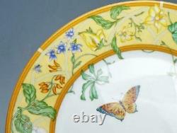 Hermes Siesta Dinner Plate Yellow Floral Tableware 2 set Dish Ornament New 11 in