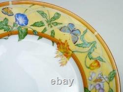 Hermes Siesta Dinner Plate Yellow Floral Tableware 2 set Dish Ornament New 11 in