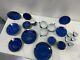 Hermes Dinnerware Set. Blue, 47 Pieces. Made In France