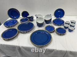 Hermes dinnerware set. Blue, 47 Pieces. Made In France