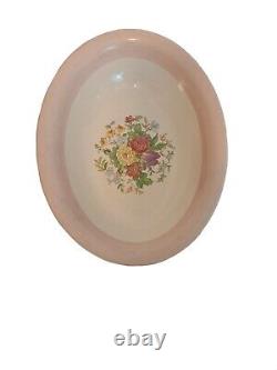 Homer Laughlin Eggshell Nautilus Pink Rim Floral Bouquet Dinnerware Set 33 Piece