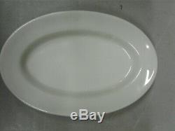 Homer Laughlin White Restaurant Ware Serving Set of 5 Dinner Plates Platter Sauc
