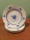 Hungary Herend Blue Chinese Bouquet Porcelain Dinner Plates Set Of 4. 10.5'