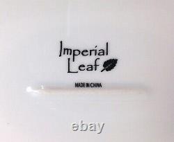 Imperial Leaf China TOBACCO LEAF 10.75 SET of 8 DINNER PLATES Excellent