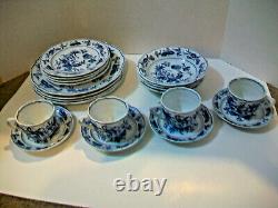 International Tableworks Blue Rhapsody 20 pc Dinnerware Set 4 place setting