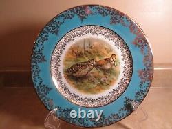 JKW Set of 3 Collectible Ornate Dinner Plates Bavaria Germany Pairs of Birds
