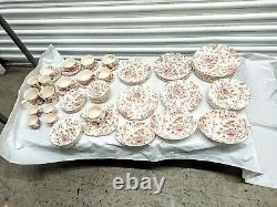 JOHNSON BROTHERS 67 Piece Set! Rose Chintz Pink Made in England Stamp