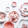 Japanese Cherry Blossom Sakura 3d Ceramic Dinner Plate Bowl Set Pink White Dish