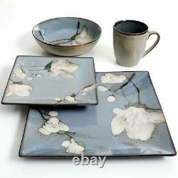 Japanese Style Set Dinnerware 16 Pcs Dishes Plate Mug Vintage Modern Floral New