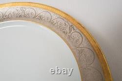 Jean Louis Coquet Limoges Odiot Dinner Plates Set of 8 Gold Platinum Encrusted