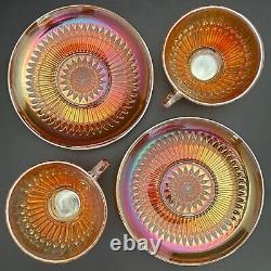 Jeannette Anniversary Marigold Iridescent 18pc Dinner Serving Set for 2 USA