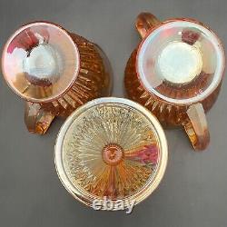 Jeannette Anniversary Marigold Iridescent 18pc Dinner Serving Set for 2 USA