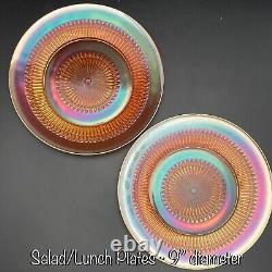 Jeannette Anniversary Marigold Iridescent 18pc Dinner Serving Set for 2 USA