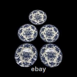 Johnson Brothers Asiatic Pheasant Blue Floral Dinner Plates Set of 5