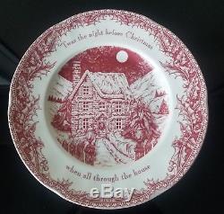 Johnson Brothers Twas the Night Before Christmas Dinner Plate Set Of 8 New