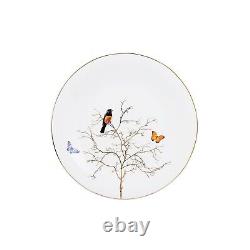 Karaca Birds Bone China Dinnerware Set, 58-pc/12 persons Porcelain Plates, Turkey