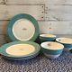 Kate Spade 8 Piece Rutherford Set, Turquoise. 4 Dinner Plates 4 All Purpose Bowls