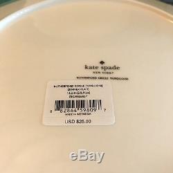 Kate Spade 8 piece Rutherford Set, Turquoise. 4 dinner plates 4 all purpose bowls