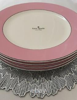 Kate Spade LENOX Rutherford Circle Dinner Plates (Set of 4) Blush Pink NEW
