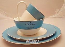 Kate Spade Lenox Rutherford Circle Turquoise Dinner Accent Plates Bowls Mugs Set