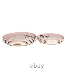 LE CREUSET Shell Pink Dinner & Salad Plates Set Of 8 Tot NEW Second Choice